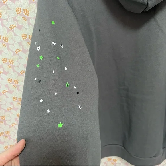 Sp5der Cotton BritishSpiderweb Print Sweatshirt